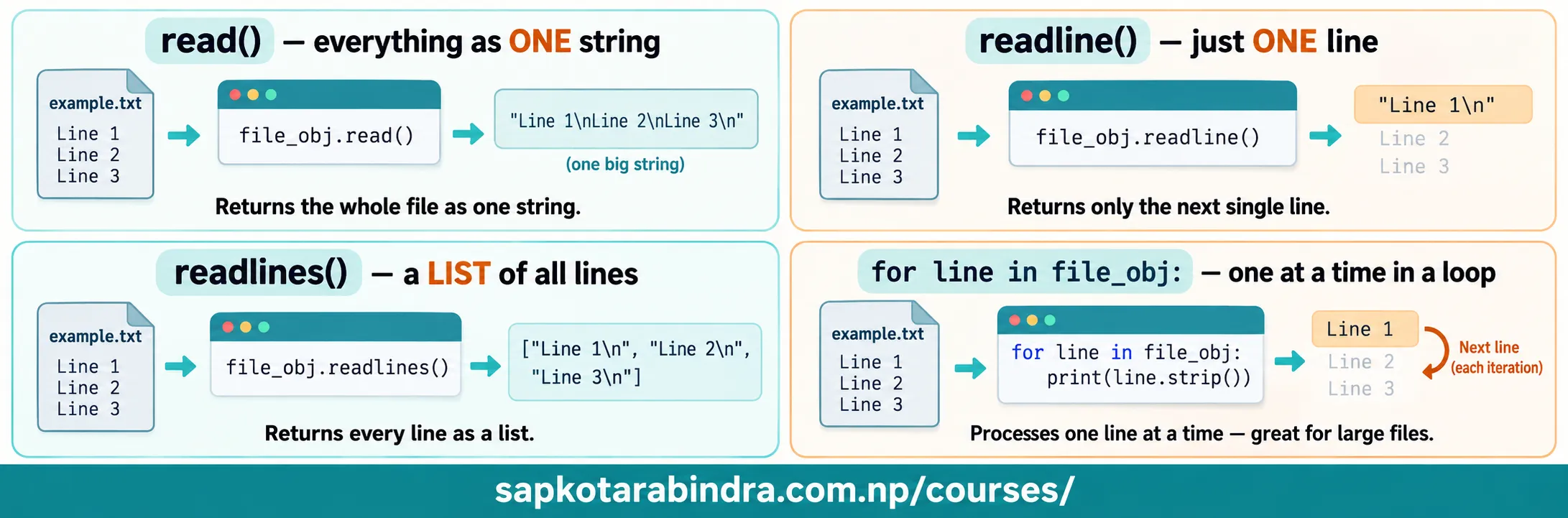 read() vs readline() vs readlines()