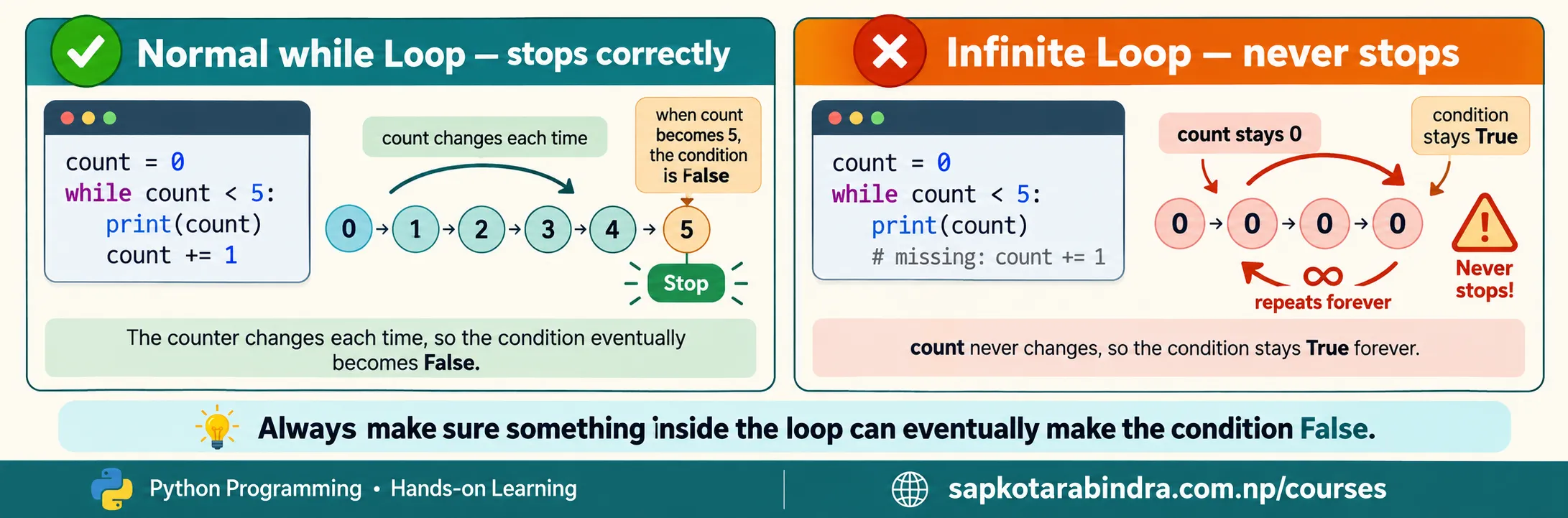Finite and Infinite Loops